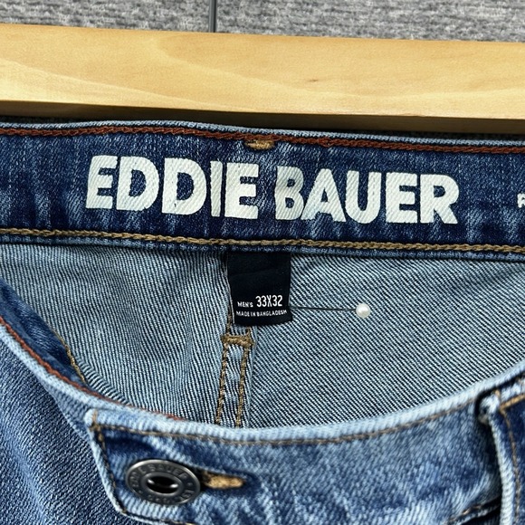 Eddie Bauer Mr Eddies Flex Relaxed Fit Jeans Men Size 33x32 Blue Denim NEW - Picture 5 of 11
